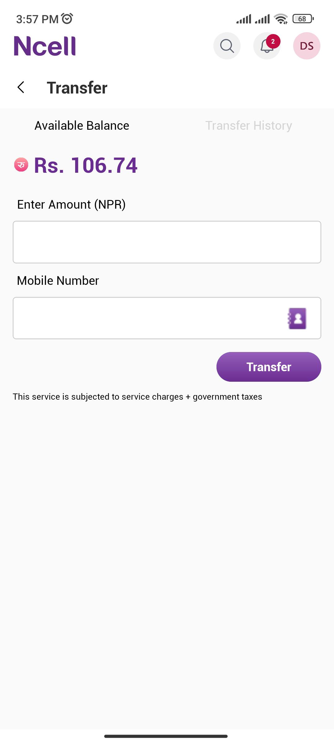 Balance Transfer